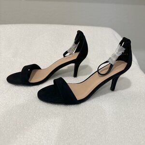 Black Sandals, heels 3" stileto heel